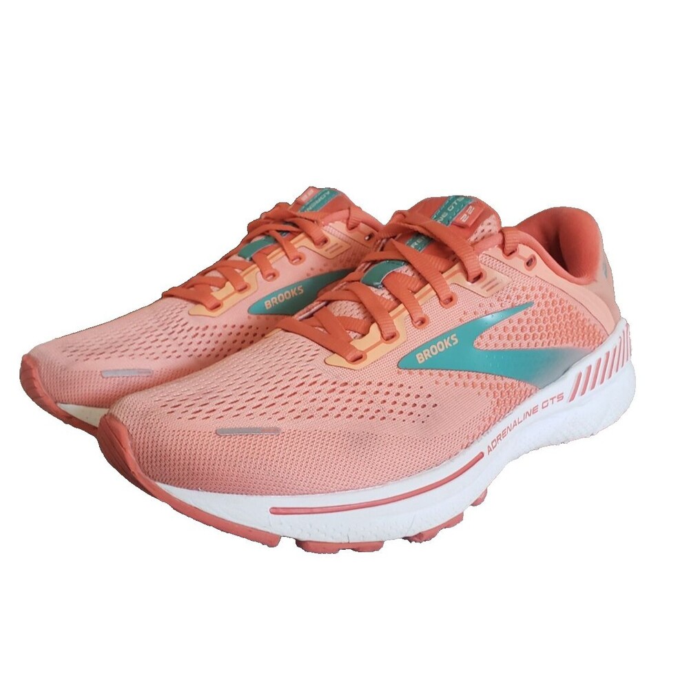 Brooks Adrenaline GTS 22 Running Shoes Coral/Latigo Bay/White Women's Size 9.5B